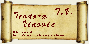 Teodora Vidović vizit kartica